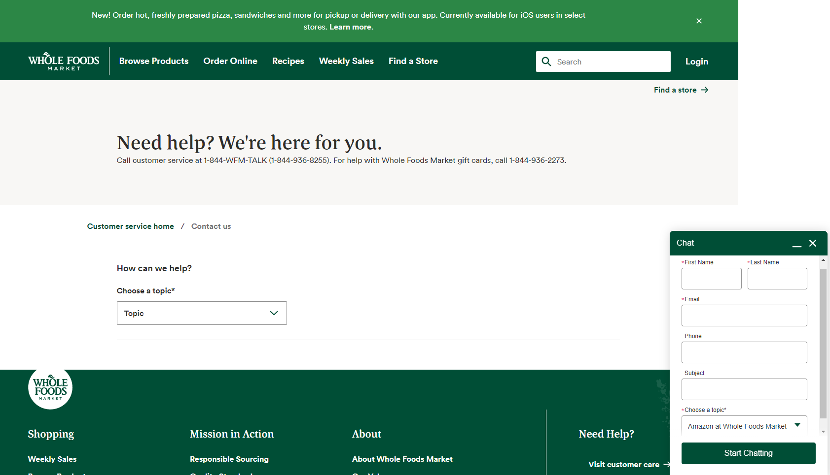 whole foods website